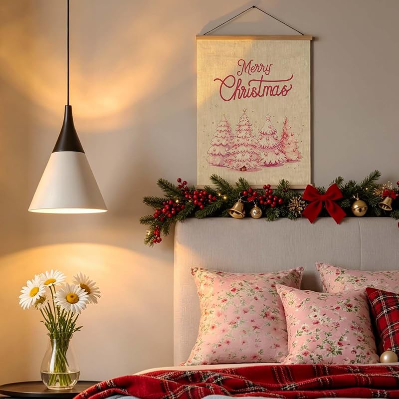 Ever-Going Tune Pink Christmas Canvas Wall Art Decor 12x16 Inches – Variation: Christmas Decor-4
