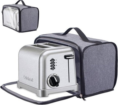 Cuisinart Toaster Cover - Dust Protection for 2-Slice Wide Slot Toasters | Zipper Closure Design