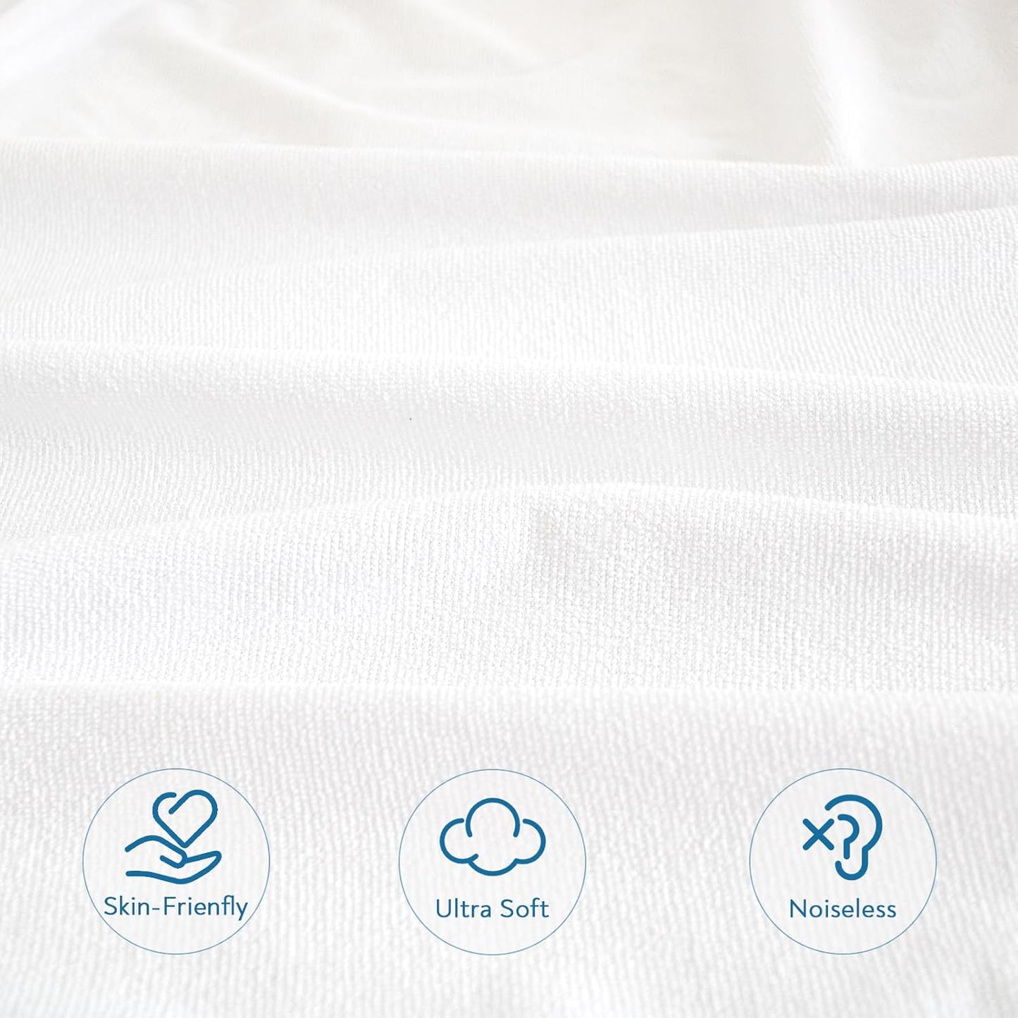 Skiennix Crib Mattress Protector - Waterproof Fitted Pad Cover | Soft Terry, Breathable, 2-Pack