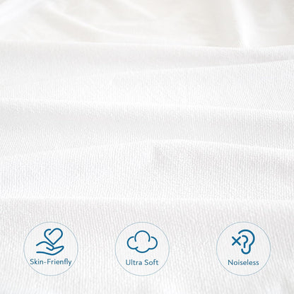 Skiennix Crib Mattress Protector - Waterproof Fitted Pad Cover | Soft Terry, Breathable, 2-Pack
