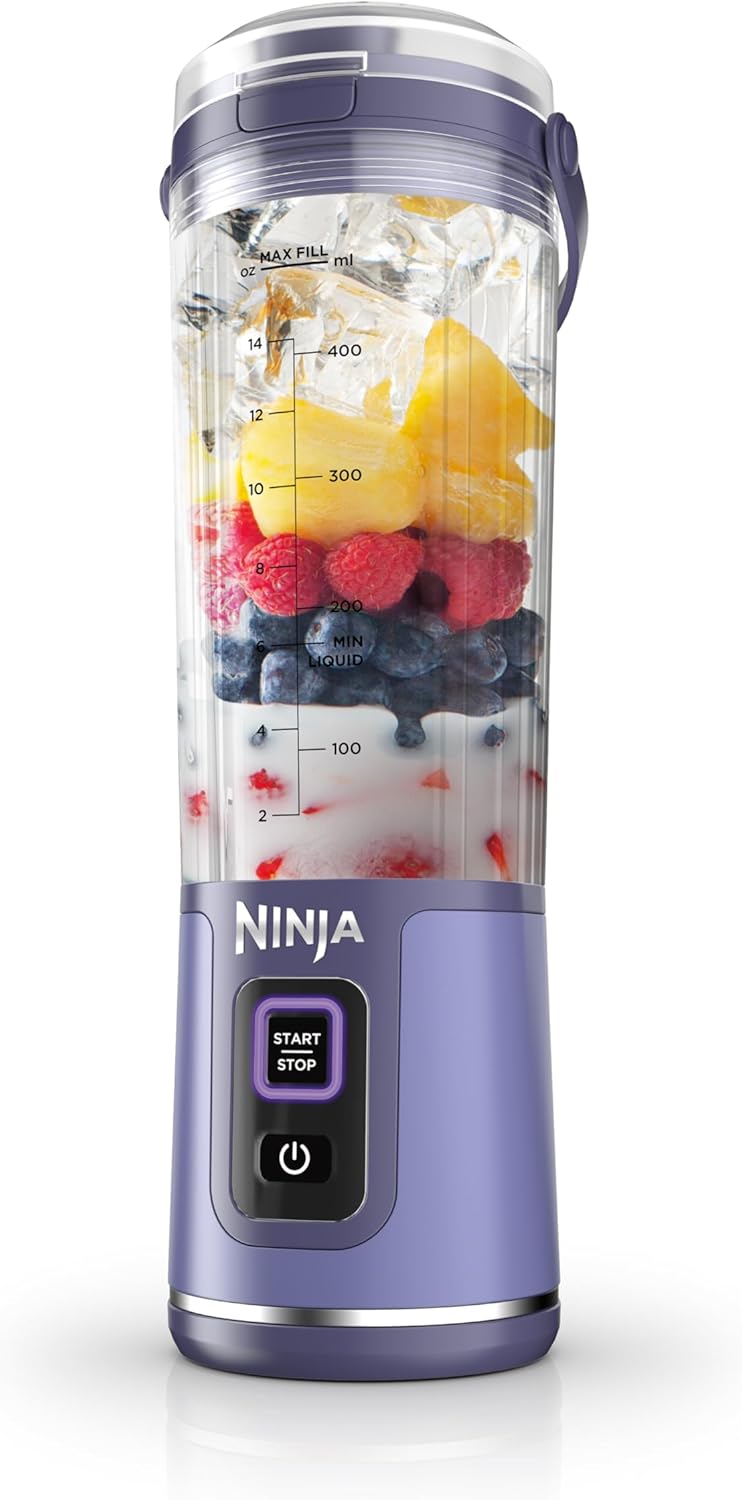 Ninja Blast Portable Blender - Cordless 18oz Personal Blender for Shakes & Smoothies | Galaxy Purple, BPA Free, USB-C Rechargeable