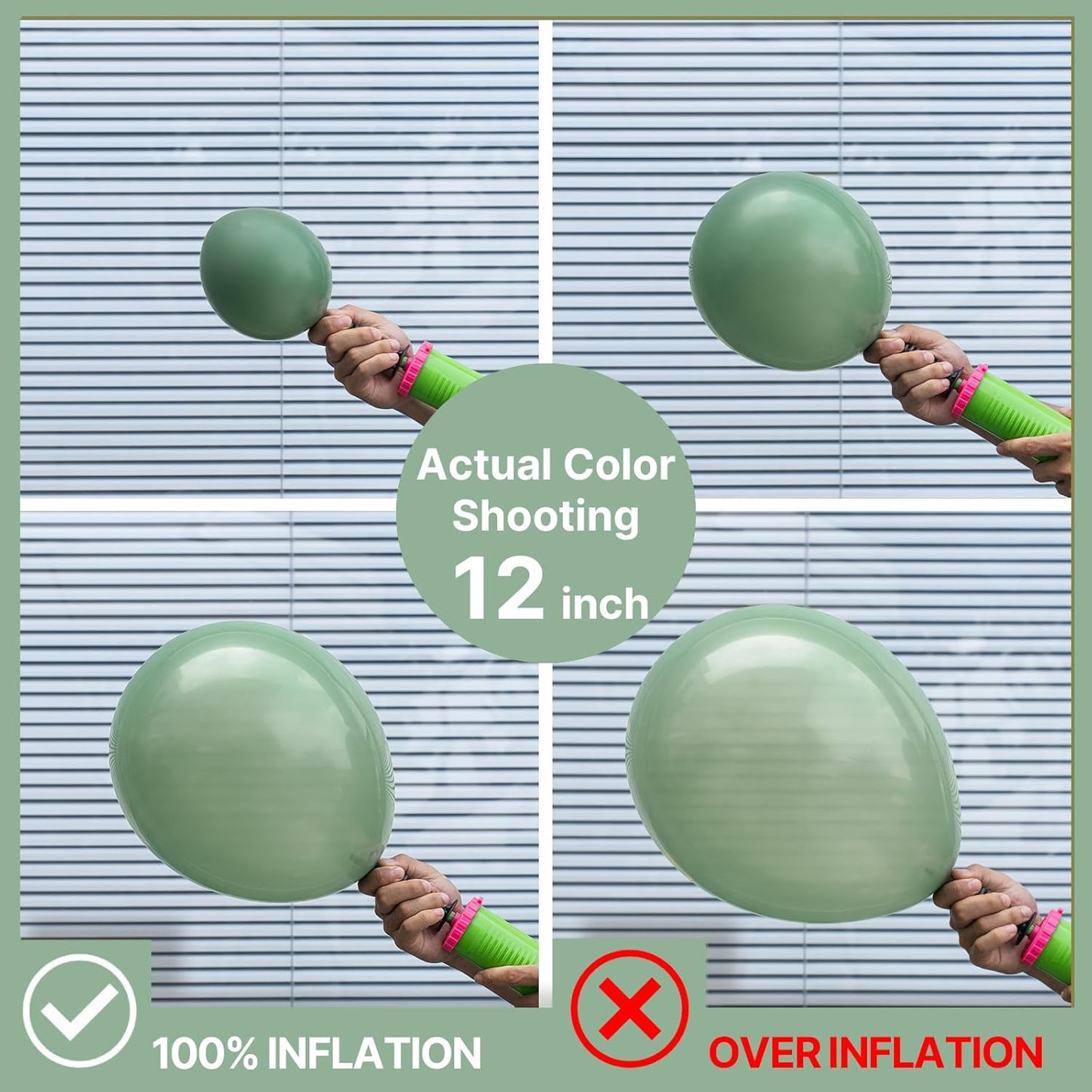 PartyWoo Dusty Green Balloons - 50 Pcs 5-Inch Mini Matte Sage Olive Latex for Weddings & Events