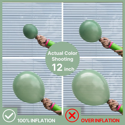 PartyWoo Dusty Green Balloons - 50 Pcs 5-Inch Mini Matte Sage Olive Latex for Weddings & Events