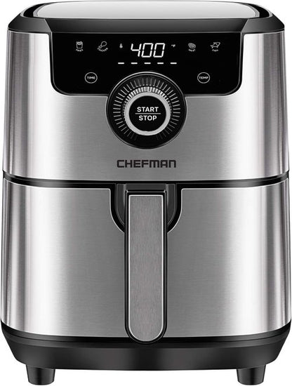 CHEFMAN Air Fryer - 4.5 Qt Healthy Cooking with Dual Control, Nonstick Basket & 60-Minute Timer
