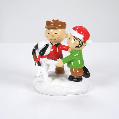 Department 56 Peanuts Village Figurine - Charlie, Linus & Snoopy Trio - 2.5 Inch, Multicolor