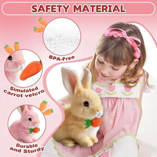 Bunny Realistic Bunny Toy - Interactive Hopping Toy That Walks and Talks | Educational Fun for Kids