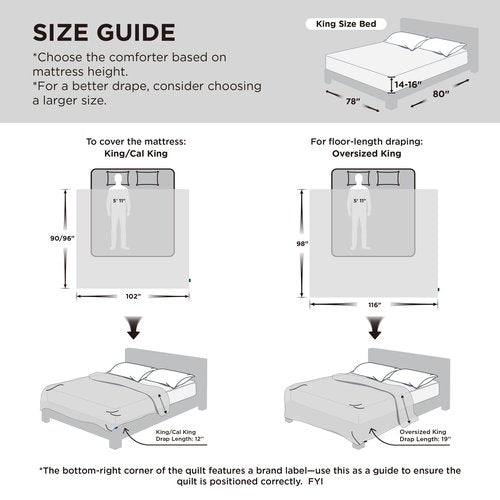 Bedsure Comforter Duvet Insert - Quilted Comforters Oversized King, All Season Duvet, GentleSoft Down Alternative Bedding Blanket, with 8 Tabs, Gifts for Women/Men, Purple, Oversized King 116x98 Inch