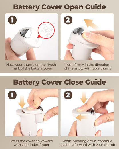 SimpleTaste Milk Frother - Handheld Electric Foam Maker for Cappuccino & Latte - Blizzard White