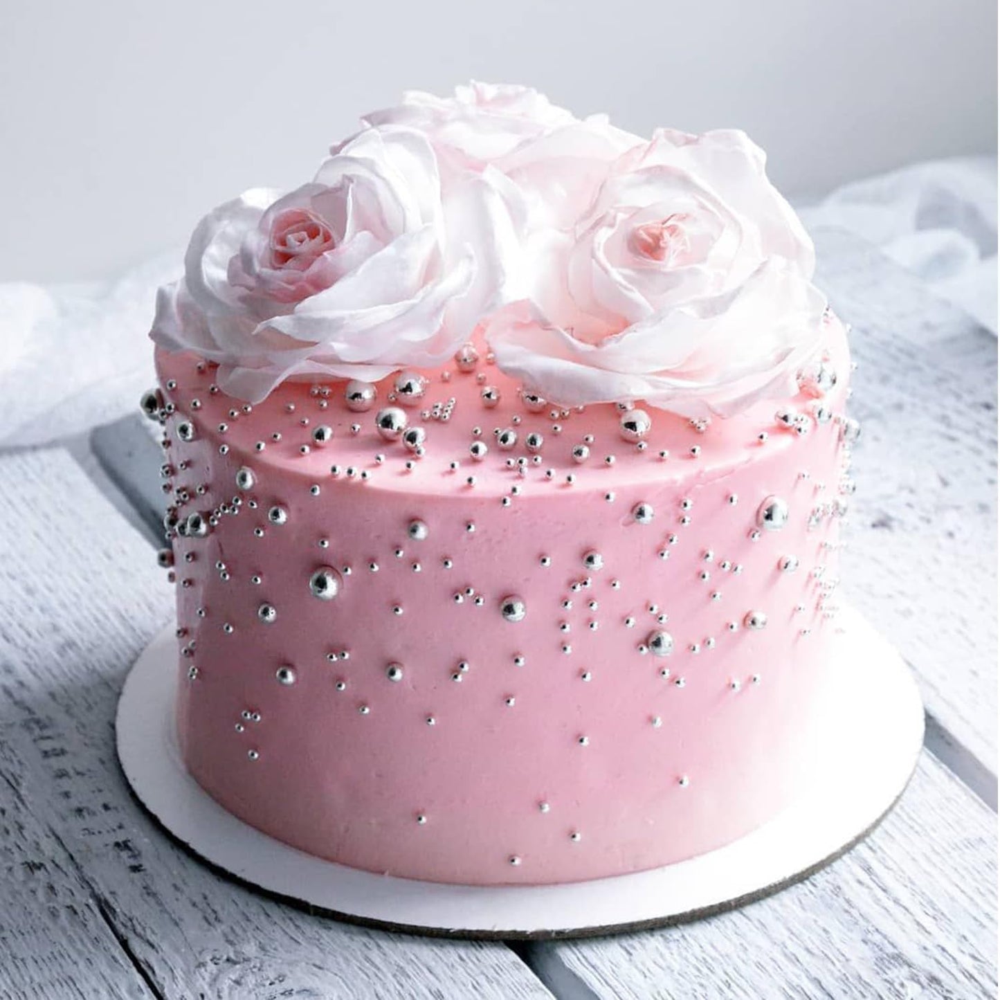 Silver Sprinkles | Edible Silver Pearl Cake Decorating Toppings - 130g/4.6oz for Weddings & Parties