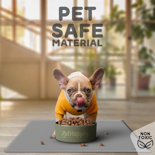 Dog Food Mat by [Brand Name] - Waterproof Silicone Mat with Raised Edges | Easy Clean Pet Feeding Mat