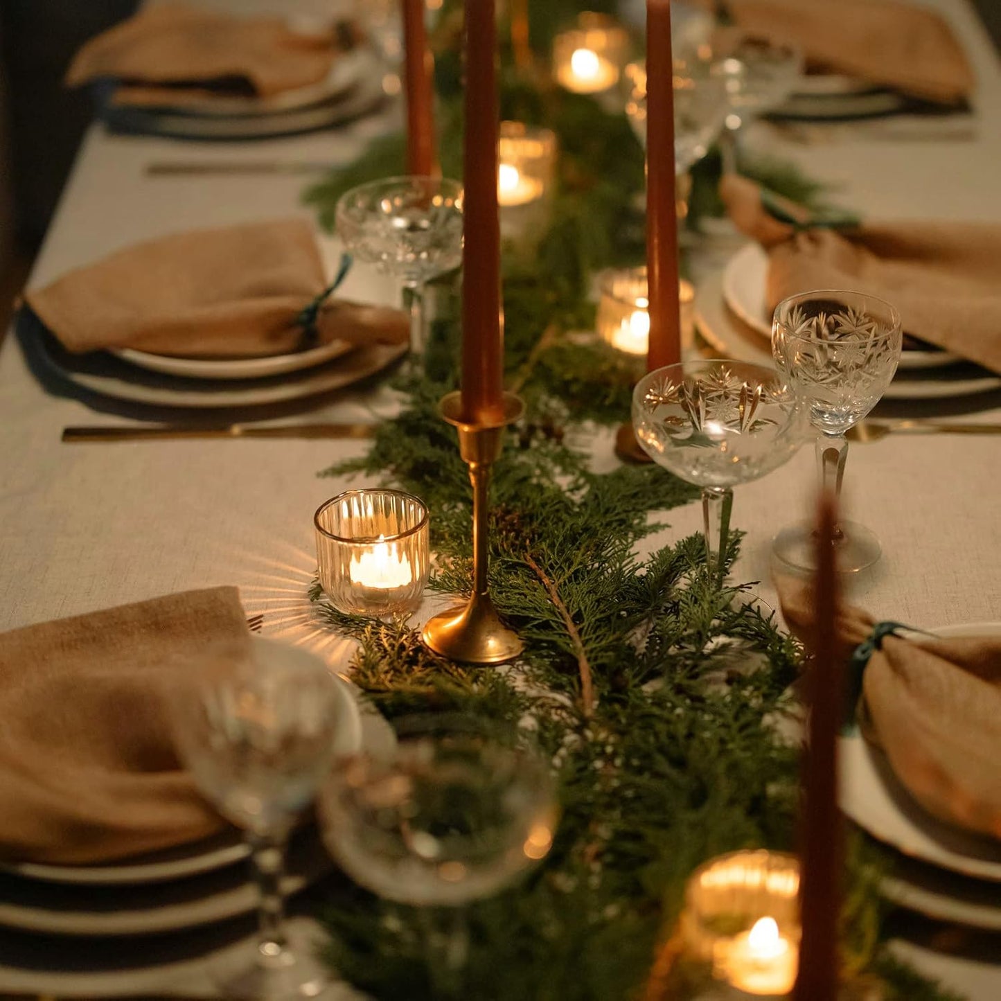 VOHO Clear Tealight Candle Holders - Set of 12 Glass Holders for Weddings & Home Decor (2'' x 1.4'')