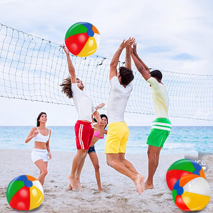 Rainbow Beach Balls - 28 Pack Inflatable Pool Toys for Kids | Perfect for Summer Parties & Luau Decor