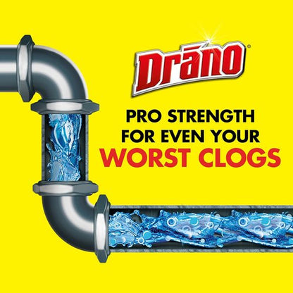 Drano Max Gel Drain Clog Remover - Unclogs Hair & Soap Scum | 42 oz (Pack of 2)