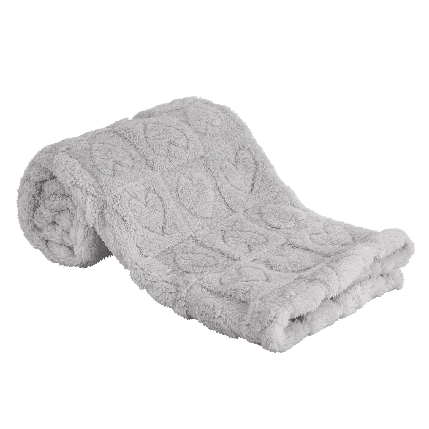 Yurhap Fleece Baby Blanket Heart Checkered, Ultra Soft Cozy Baby Blankets for Boys Girls, Fluffy Infant Toddler Newborn Receiving Gifts for Crib Stroller 30"x40" (Silver Grey)