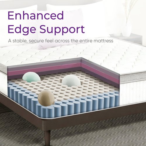 GAESTE Queen Mattress in a Box, 12 Inch Hybrid Mattress with Comfort Memory Foam and Pocket Springs, Medium Firm, Pressure Relief, CertiPUR-US Certified (Queen, 12 in)