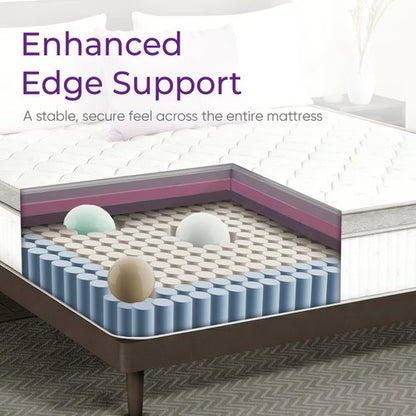 GAESTE Queen Mattress in a Box, 12 Inch Hybrid Mattress with Comfort Memory Foam and Pocket Springs, Medium Firm, Pressure Relief, CertiPUR-US Certified (Queen, 12 in)