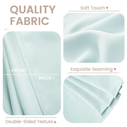 Vatge Closet Curtain for Open Closet, Blue Doorway Curtains with Rod and Magnetic Closure, 80 Inch Drape for Room Divider/Laundry Door/Kitchen Door, W42 x L80, 1 Panel, Aqua