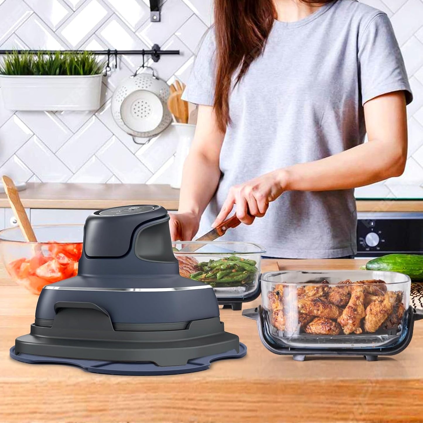 Palksky Silicone Air Fryer Trivets - Heat-Resistant Hot Pads for Ninja Crispi | Portable Green Kitchen Aid