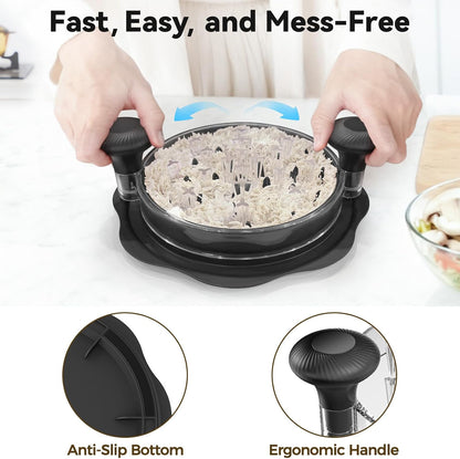Ukeetap 10" Pro Chicken Shredder Tool - BPA-Free, Ergonomic Design, Anti-Slip Base | Black