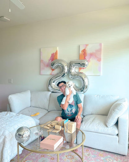 Silver 5 Balloon | 40-Inch Number 5 Balloon for 5th Birthday Decorations & Party Supplies