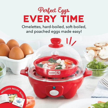 DASH Rapid Egg Cooker - 7 Egg Capacity Electric Cooker for Hard Boiled, Poached, Scrambled Eggs & Omelets