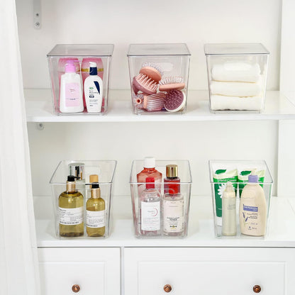 Vtopmart Clear Stackable Storage Bins - 8 Pack XLarge Plastic Containers with Lids for Kitchen & Pantry Organization