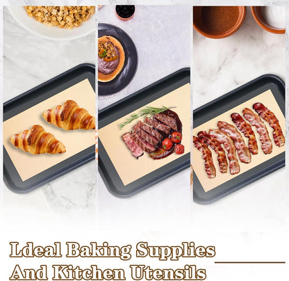 Ninsula Silicone Baking Mats - Non-Stick, Food Safe 2-Pack | 16.5"x11.6" for Cookies, Bread, Pizzas