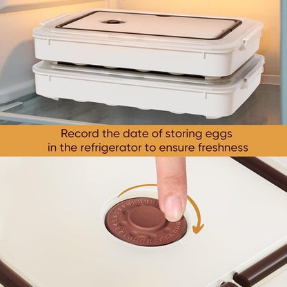 77L Deviled Egg Container Set - Clear Plastic Egg Tray Carrier with Lid for 48 Eggs | Stackable & Portable