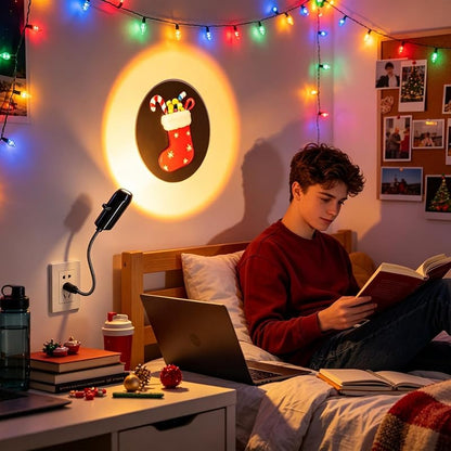 Indoor Christmas Projector Light - Plug & Play HD Holiday Projection