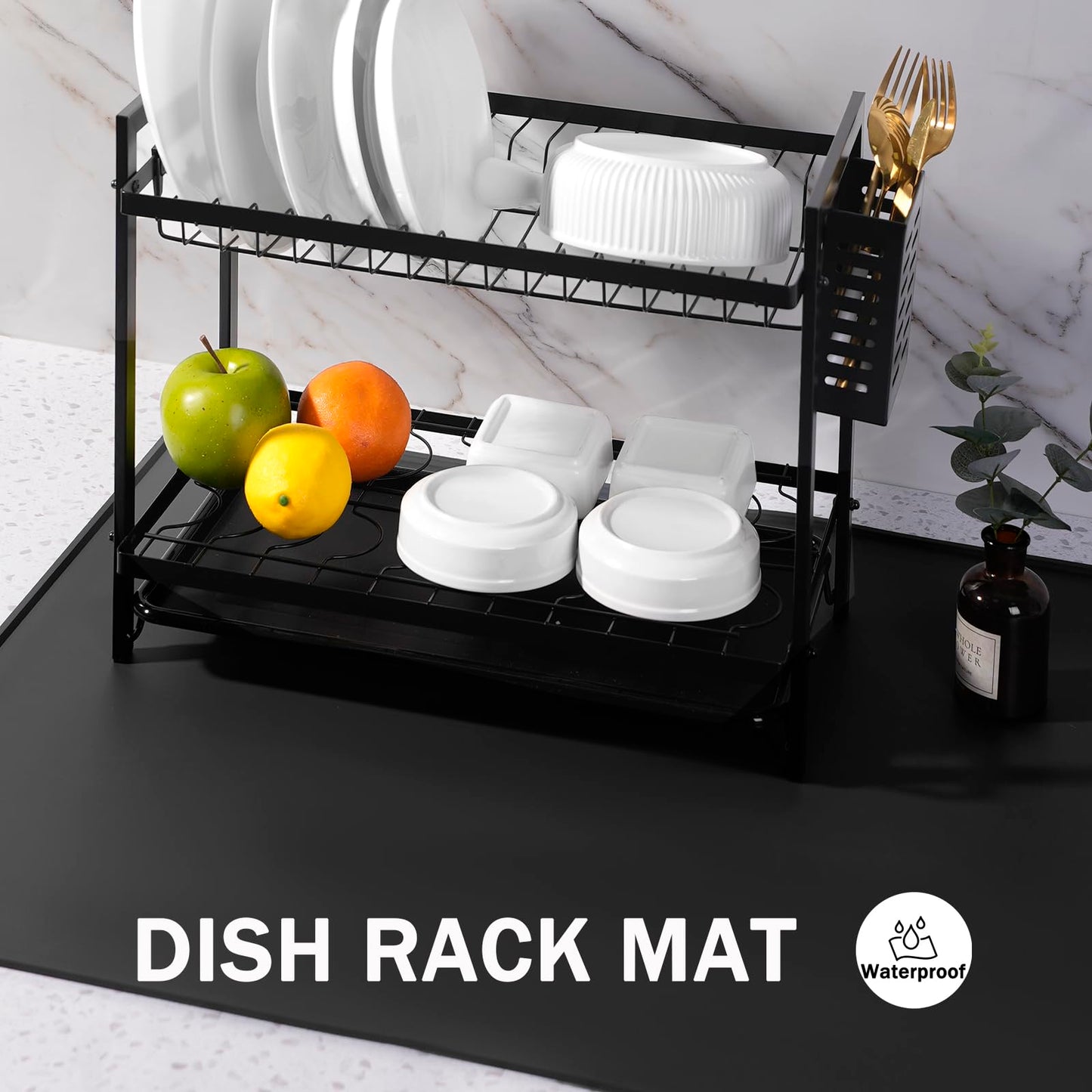 SAPID 32"x24" Extra Large Silicone Mat With Raised Edge, Rolled-Up Silicone Mats For Kitchen Counter Heat Resistant Silicone Mat With Lip, Thick Countertop Protector Mat,Silicone Mats For Crafts,Black