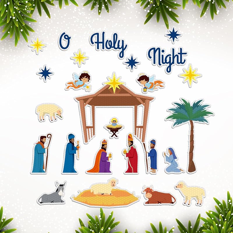 Nativity Scene Refrigerator Magnets Set - 26 Pcs, Variation: Cute