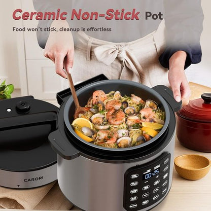 Instant Pot Electric Pressure Cooker - 6 Qt Programmable with IMD Touchscreen & 9 Functions | 1000W Silver