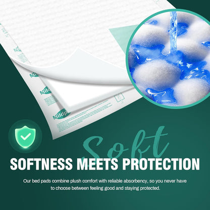MILDPLUS Heavy Duty Underpads - Ultra Absorbent 30" x 36" Disposable Bed Pads | 25 Count, Tear-Resistant for Incontinence