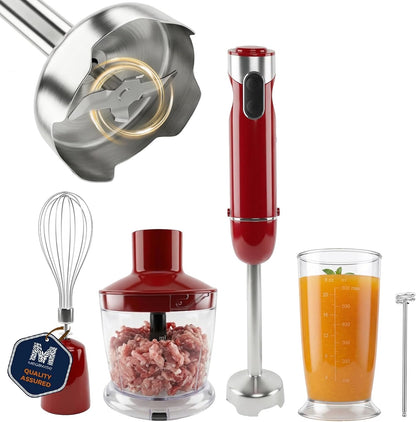Megawise 5-in-1 Hand Immersion Blender Set - 1000W Powerful Stick Blender with Turbo Mode & Accessories