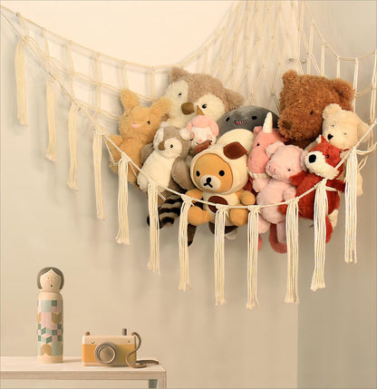 Mirolam Stuffed Animal Storage Hammock Net - Large Hanging Organizer for Baby Nursery Decor
