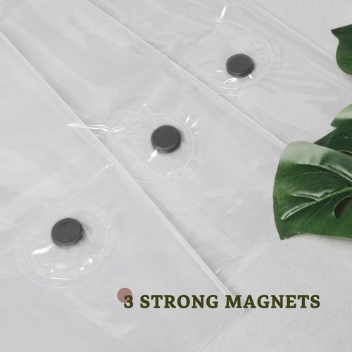 Barossa Design Extra Heavy Duty Shower Curtain Liner Thick - Soft Plastic Shower Liner Waterproof with Grommets & 3 Magnets, Clear, 72"x72"