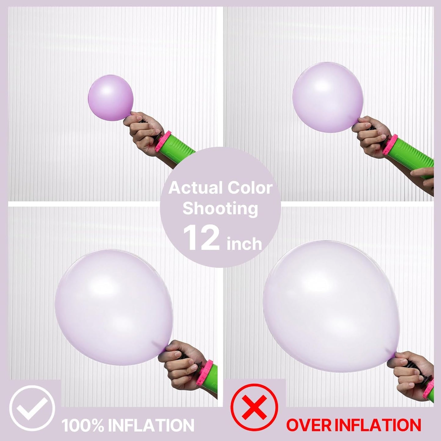 PartyWoo Pearl Lavender Balloons - 100pcs 5-Inch Light Pastel Purple Latex Helium Balloons for Bachelorette & Birthday Parties