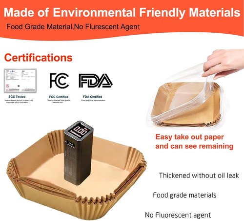 Air Fryer Liners | Disposable Parchment Paper for Instant Pot Vortex Plus 6QT - 200 Pcs
