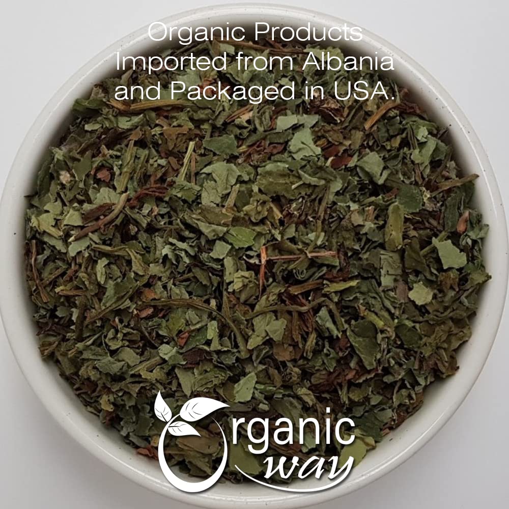 Organic Way Lungwort Dried Leaves (Pulmonaria Officinalis) Cut & Sifted - Herbal Tea | Organic & Kosher Certified | Raw, Vegan, Non GMO & Gluten Free | USDA Certified | Origin - Albania (2 Ounce)