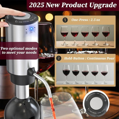 Electric Wine Aerator, Automatic Wine Dispenser with Decanter, Wine Aerator Pourer Spout - Gift for Wine Lovers