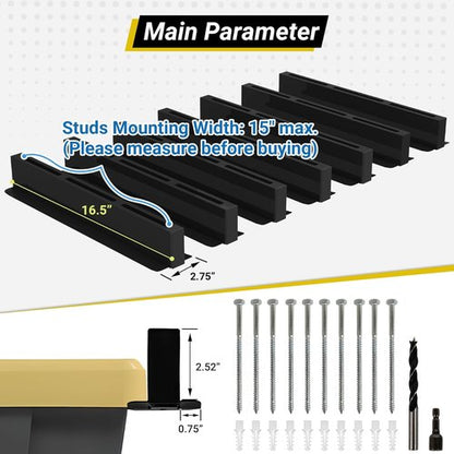 Heavy Duty 6-Bin Overhead Garage Storage Rack by [Brand Name] - Powder Coated Ceiling Organizer for Garages & Sheds