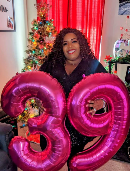 Numbers Balloon - 40 Inch Hot Pink 3 Balloon for Birthday Decor | Perfect for Three-Year-Old Celebrations