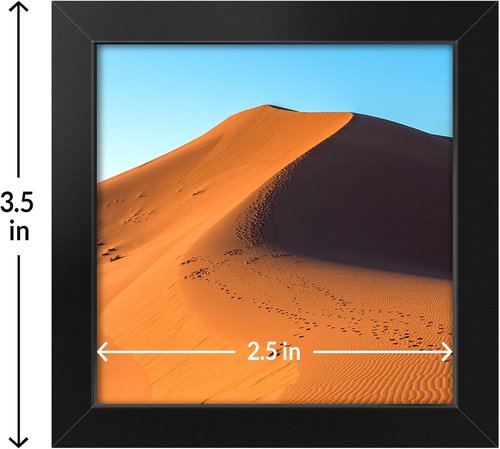 LaVie Home 3x3 Picture Frame - Classic Black Wall Display Frame with HD Plexiglas | Vertical & Horizontal Use