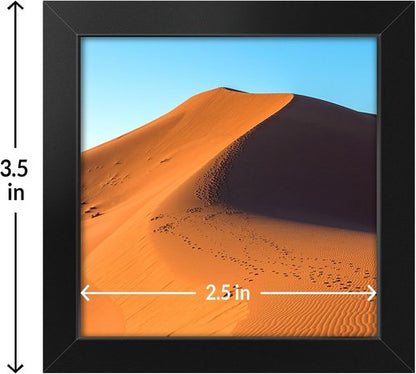 LaVie Home 3x3 Picture Frame - Classic Black Wall Display Frame with HD Plexiglas | Vertical & Horizontal Use