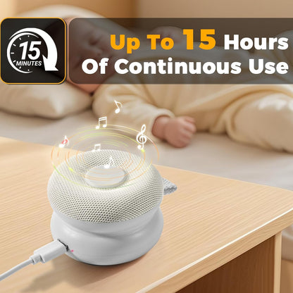 Portable Sound Machine - White Noise for Baby Sleep | 15 Soothing Sounds & 7 Color Night Light