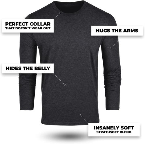 Fresh Clean Threads Men's Long Sleeve T-Shirt - Soft, Pre-Shrunk Cotton Blend | Classic Fit Tee