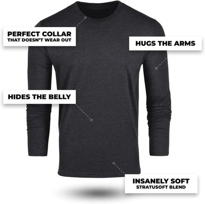 Fresh Clean Threads Men's Long Sleeve T-Shirt - Soft, Pre-Shrunk Cotton Blend | Classic Fit Tee