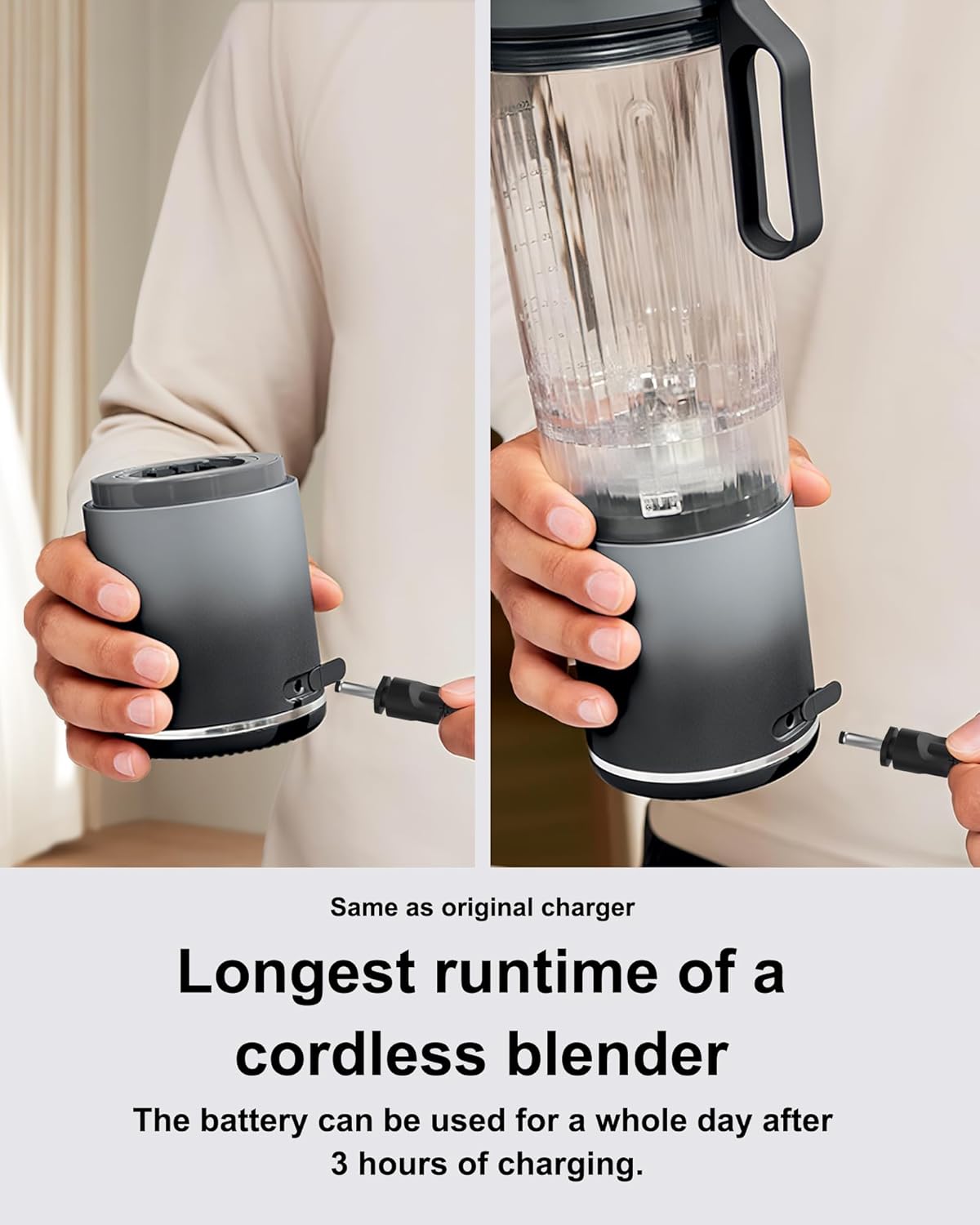 Ninja - Charger for Blast Max Portable Blender | Compatible Charging Cord for Smoothies, BC251