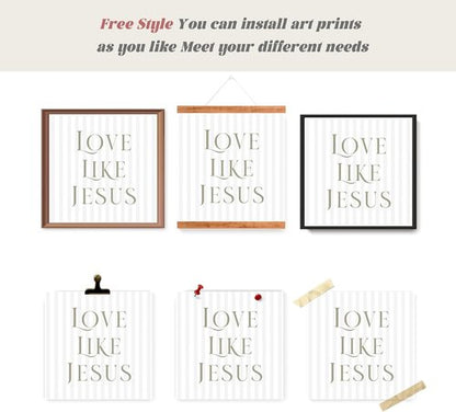 LARTSFRO Coquette Beige Bow Wall Art Decor - Inspirational Christian Posters for Teen Girls | 10x10 Inch Set of 4 Unframed