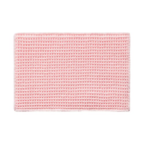 TYUU Light Peachy Pink Bathroom Rugs, Waffle Bath Mat Non Slip Washable Quick Dry Cute Bath Mat Boho Farmhouse Bathroom Decor, 30"x20" Light Peachy Pink